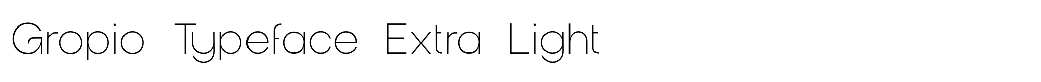 Gropio Typeface Extra Light image
